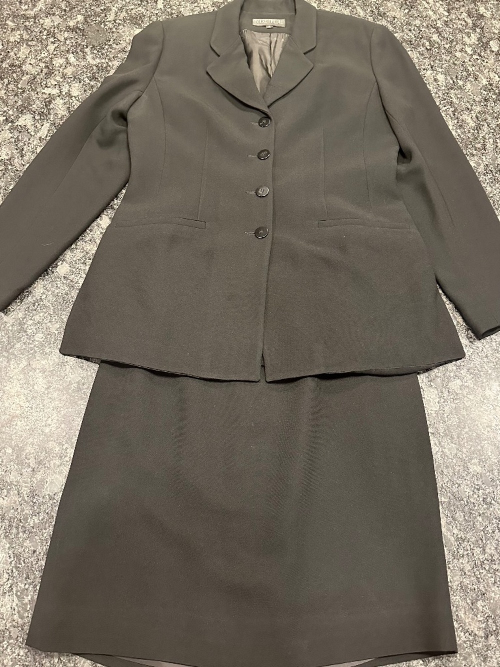 Isabel Ardee Black Jacket Skirt Suit - Women size 8